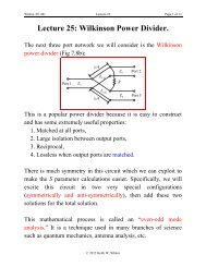Lecture 25: Wilkinson Power Divider.
