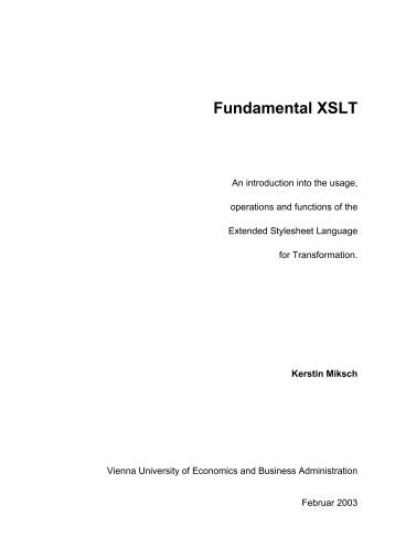 Fundamental XSLT