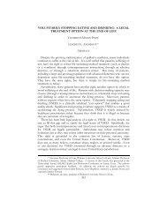 Voluntarily Stopping Eating and Drinking - Widener Law Review