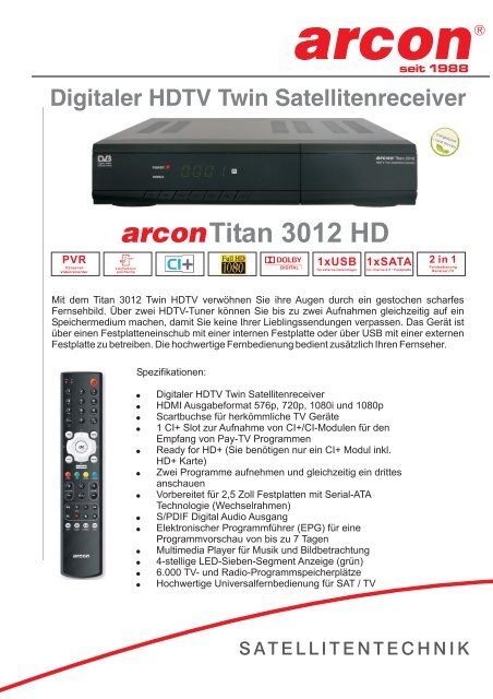 Titan 3012 HD - Arcon