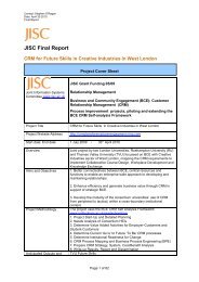 JISC final report template - CETIS Wiki