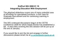 EntPort SIG 2008 01 10 Integrating Education With Employment The ...