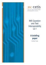 IMS Question and Test Interoperability v2.1 A briefing paper