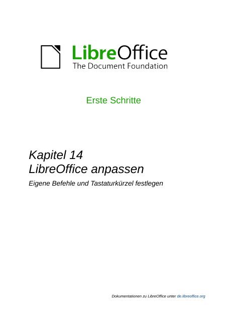 Kapitel 14 LibreOffice anpassen - The Document Foundation Wiki