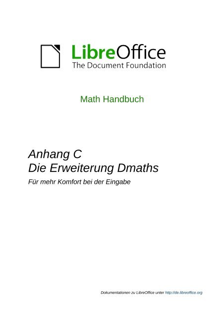 Die Erweiterung Dmaths - The Document Foundation Wiki