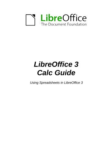 LibreOffice 3 Calc Guide - The Document Foundation Wiki