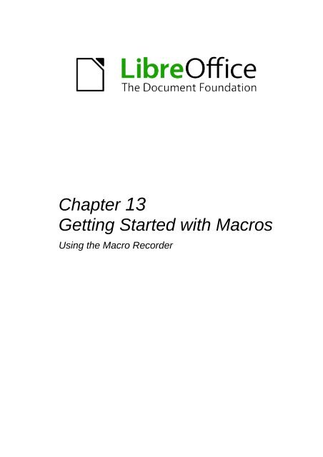 Getting Started with LibreOffice 3.3 - The Document Foundation Wiki