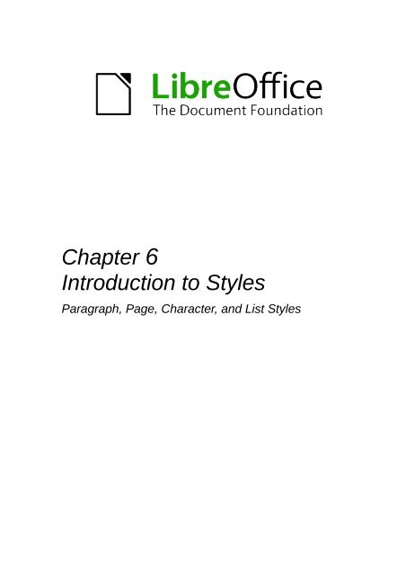 LibreOffice 3.6 Writer Guide - The Document Foundation Wiki