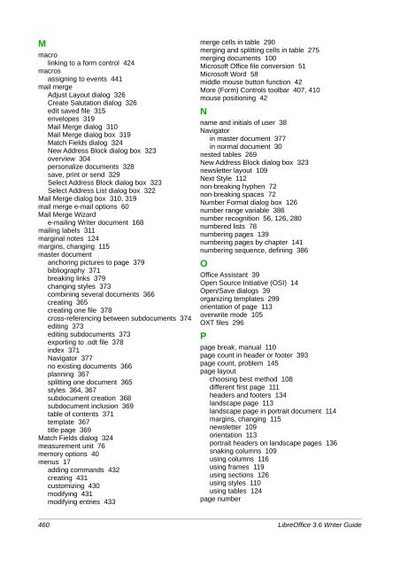 LibreOffice 3.6 Writer Guide - The Document Foundation Wiki