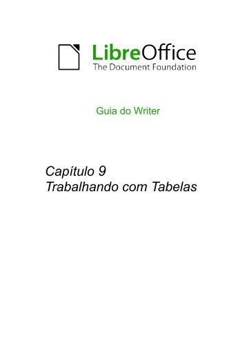 Trabalhando com Tabelas - The Document Foundation Wiki