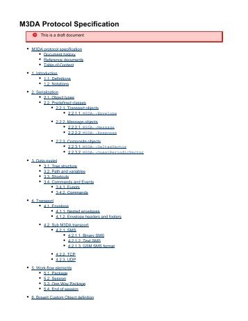 M3DA Protocol Specification