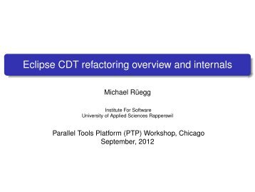 Eclipse CDT refactoring overview and internals