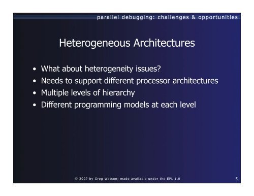 parallel debugging challenges & opportunities