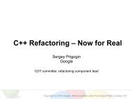 C++ Refactoring - Now for Real.pdf - EclipseCon