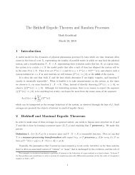 The Birkhoff Ergodic Theorem and Random Processes - wiki