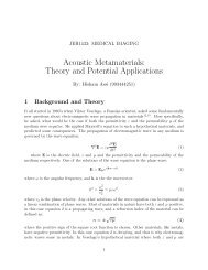 Acoustic Metamaterials: Theory and Potential Applications