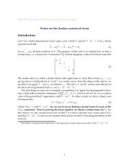 Notes on the Jordan canonical form Introduction - wiki - University of ...