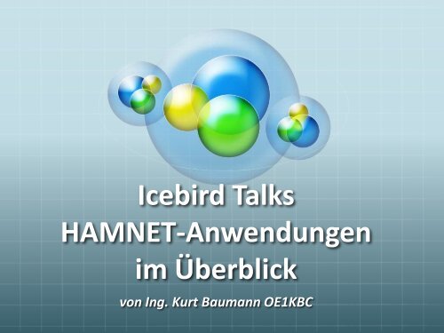 Anwendungen im HAMNET - OE Wiki - ÖVSV