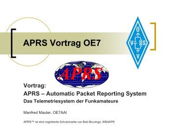 APRS Vortrag 2012 OE7 - OE Wiki - ÖVSV