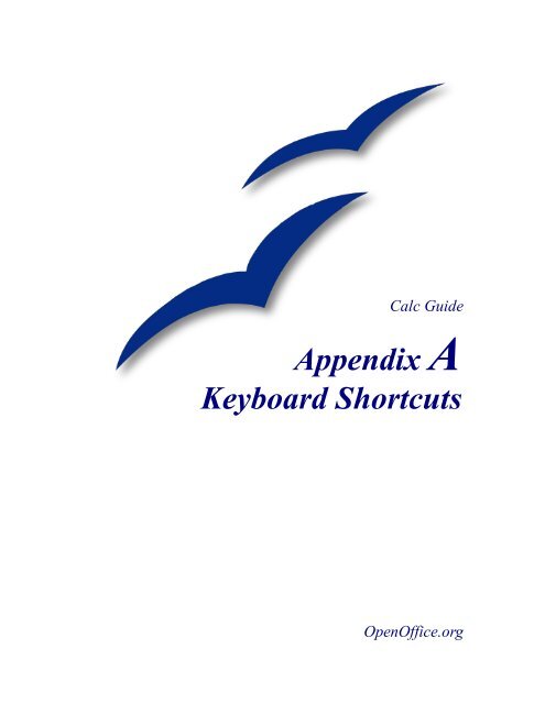 (PDF) - Keyboard Shortcuts - OpenOffice.org wiki