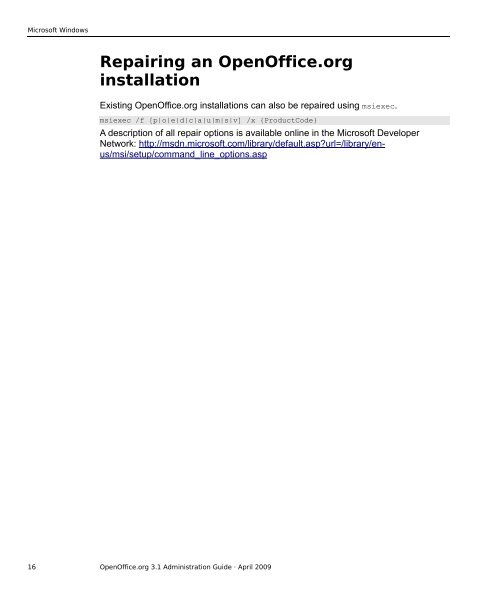 OpenOffice.org Administration Guide - OpenOffice.org wiki