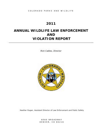 2011 Annual Report - Colorado Division of Wildlife