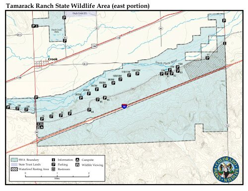 Tamarack Ranch State Wildlife Area Map - Colorado Division of ...