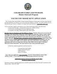 Application Form - Colorado Division of Wildlife