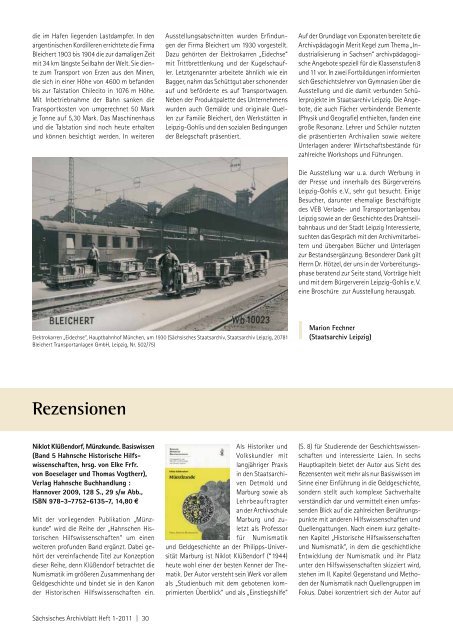 Sächsisches Archivblatt 1-2011 - Archivwesen - Freistaat Sachsen