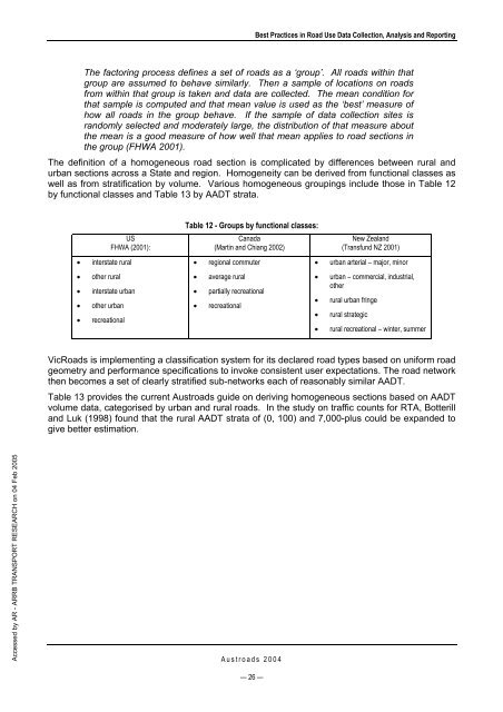 AP-G84/04 Best practice in road use data collection, analysis ... - WIM