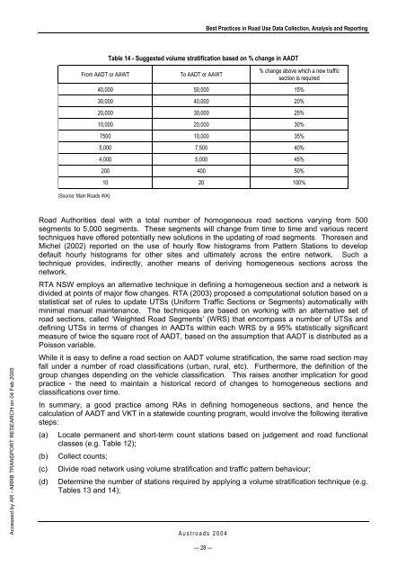 AP-G84/04 Best practice in road use data collection, analysis ... - WIM