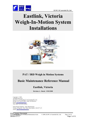 EastLink PAT WIM System Basic Maintenance Manual_ELWIM