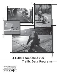 AASHTO Guidelines for Traffic Data Programs - Table of Contents