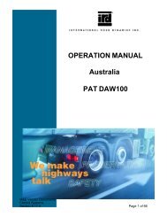 OPERATION MANUAL Australia PAT DAW100 - WIM