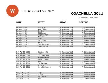 coachella 2011 - The Windish Agency