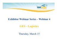 GES - Logistics - AWEA WINDPOWER Conference & Exhibition