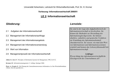 gliederung_Infowirtschaft2000_01.pdf - Lehrstuhl für ...