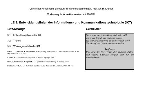 gliederung_Infowirtschaft2000_01.pdf - Lehrstuhl für ...