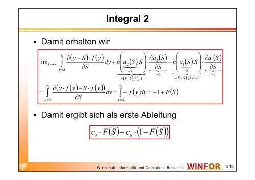 2.2.3 Stochastisches Bestandsmanagement - WINFOR