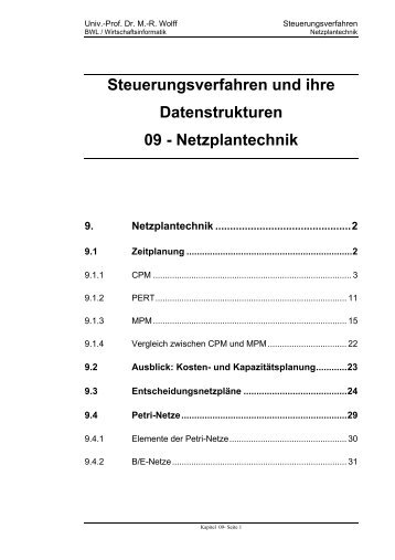 Netzplantechnik - WINFOR