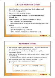 2.2.3 Das Relationale Modell Relationales Schema - WINFOR