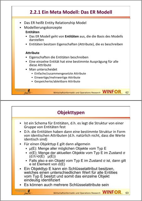 Datenbank - WINFOR