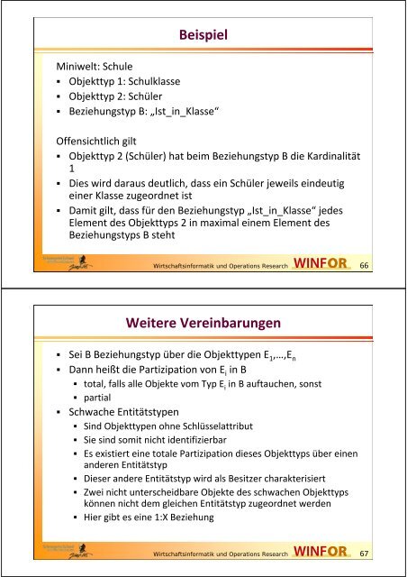 Datenbank - WINFOR