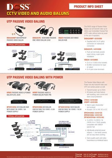 CCTV VIDEO AND AUDIO BALUNS - Wintal