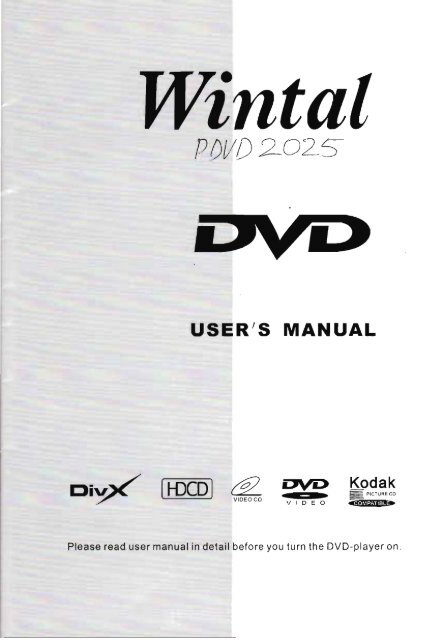 USER'S MANUAL - Wintal