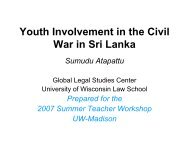 Youth Involvement in the Civil War in Sri Lanka