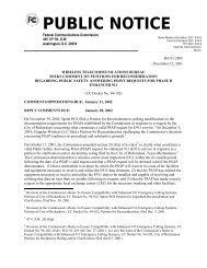 FCC Report and Order 94-102 - Public Safety Services Bureau