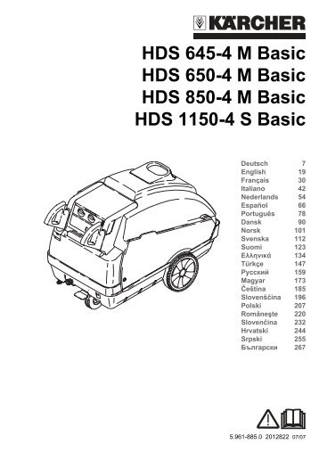 HDS 645-4 M Basic HDS 650-4 M Basic HDS 850-4 M Basic HDS ...