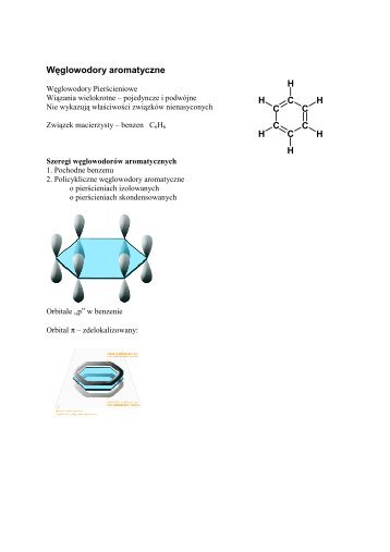 Chemia II - Materiały od wykładu -Węglowodory aromatyczne