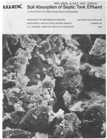 Soil Absorption of Septic Tank Effluent - Wisconsin Geological and ...